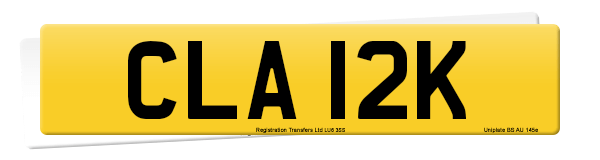 Registration number CLA 12K